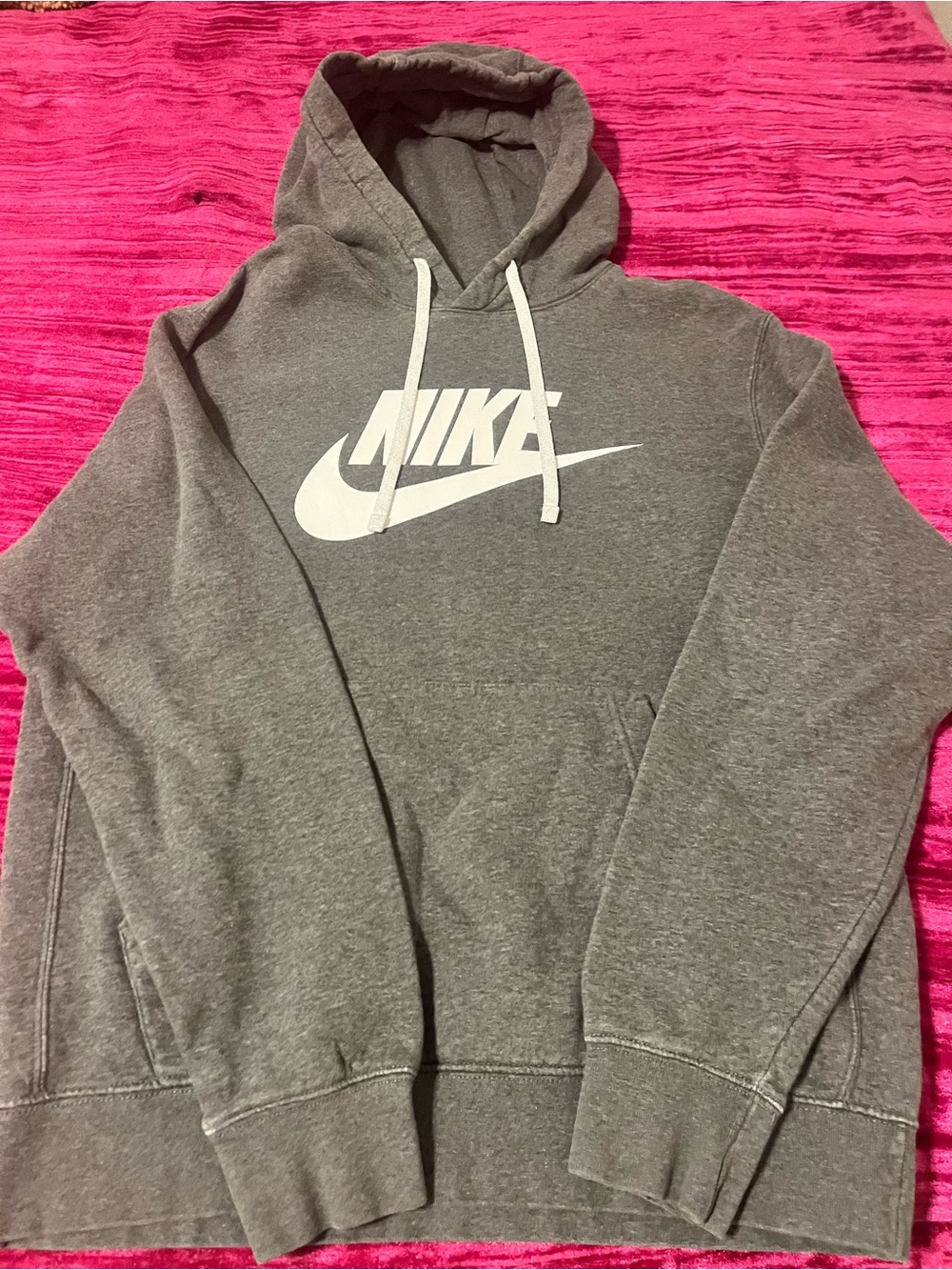 Nike Gray Crewneck Hoodie with White Logo